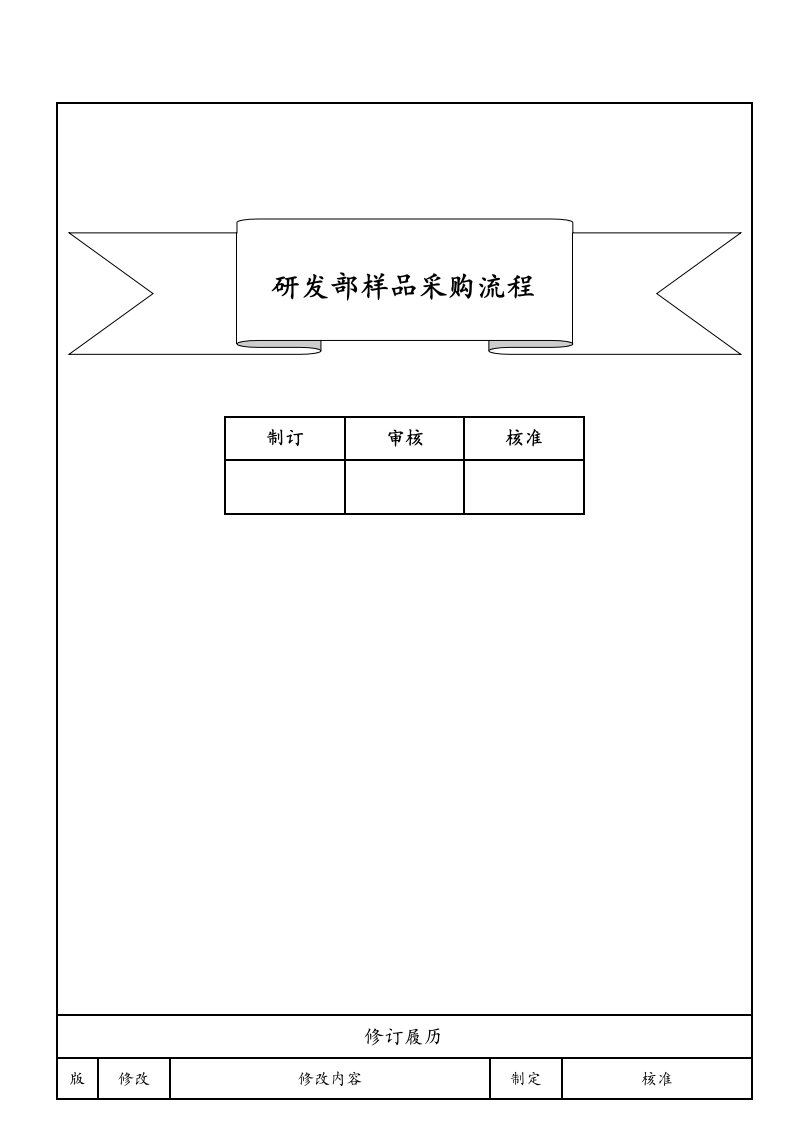 研发部样品采购流程