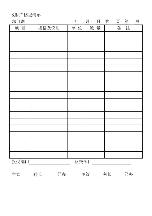 精品文档-06财产移交清单