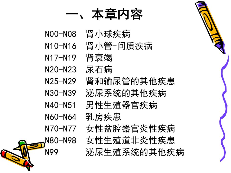 icd第十四章泌尿生殖系统疾病