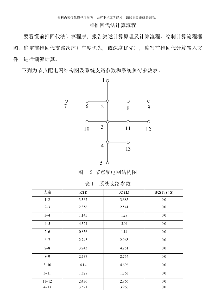 前推回代法计算流程样本