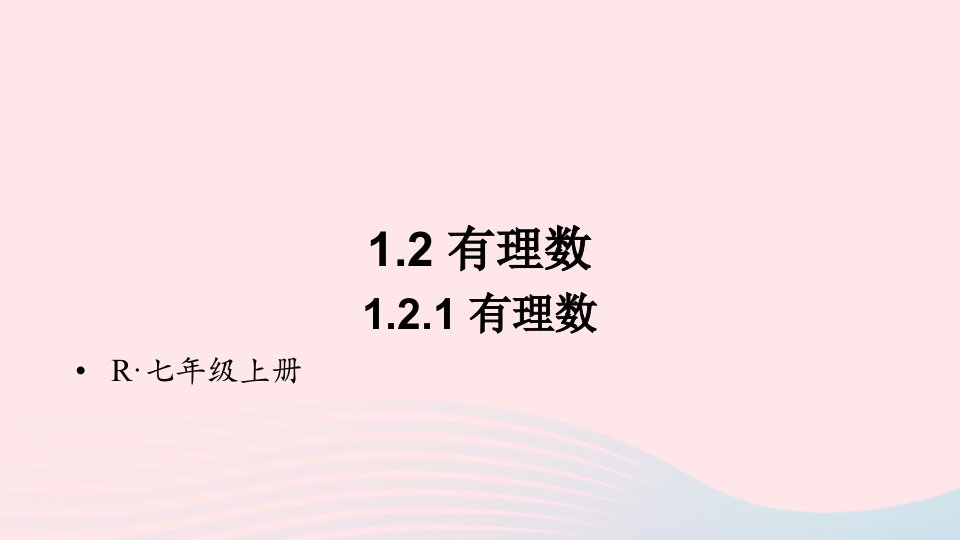 2023七年级数学上册第一章有理数1.2有理数1.2.1有理数上课课件新版新人教版