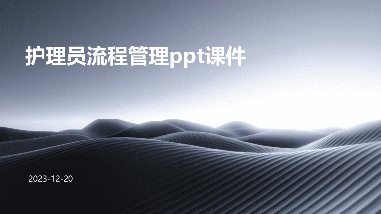 护理员流程管理ppt课件