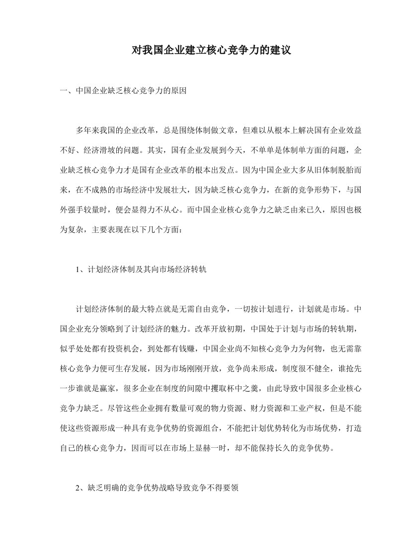 职业经理人-对我国企业建立核心竞争力的建议61