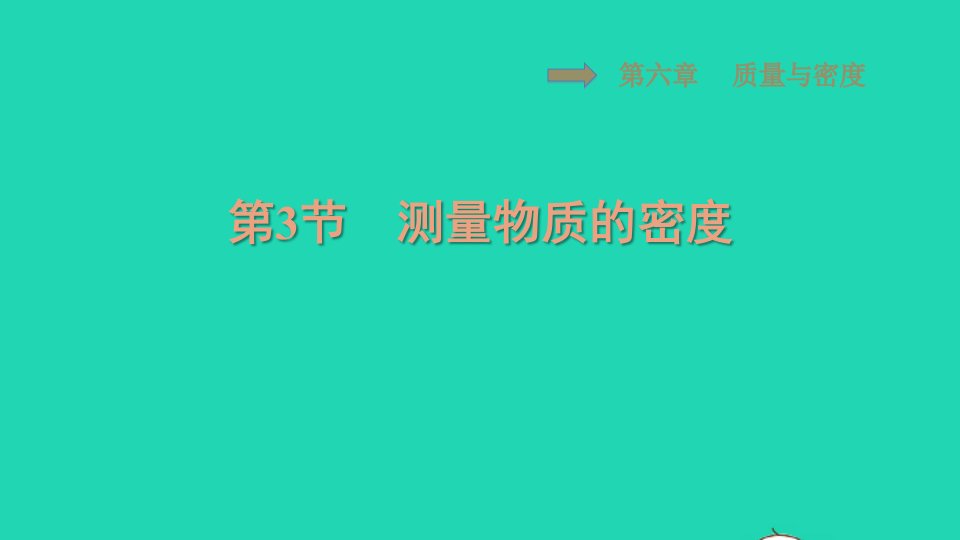 2021八年级物理上册第六章质量和密度6.3测量物质的密度习题课件新版新人教版