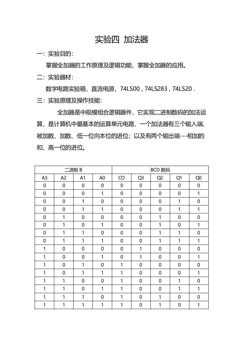 数电实验报告