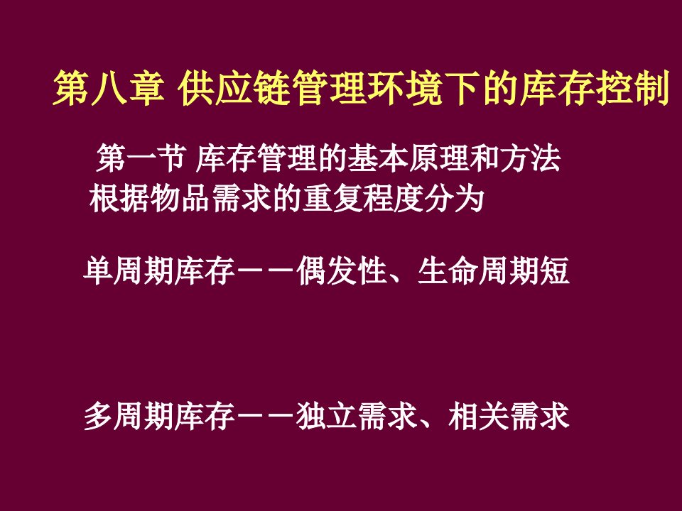 精选供应链管理环境下的企业库存控制