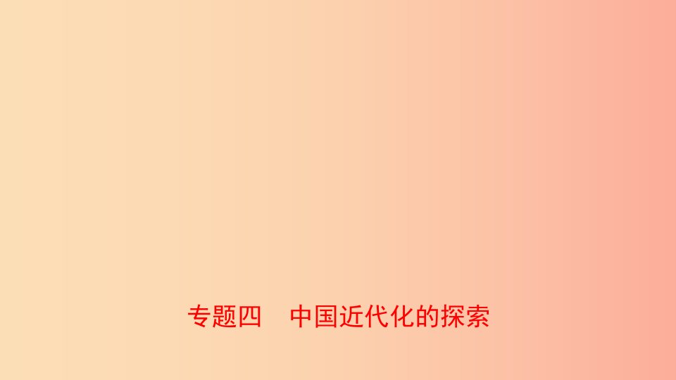 河南省2019年中考历史专题复习