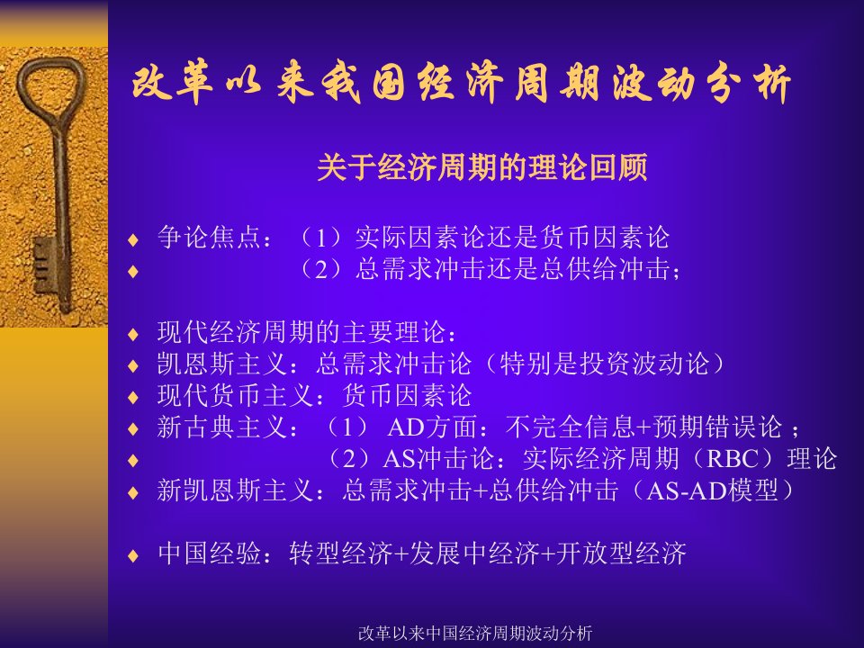 改革以来中国经济周期波动分析课件