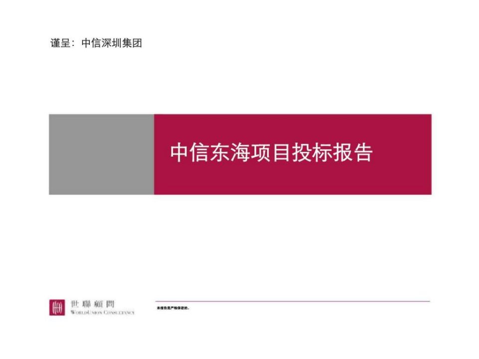 世联深圳中信东海商业综合体项目竞标报告形象定位业态组合招商建议