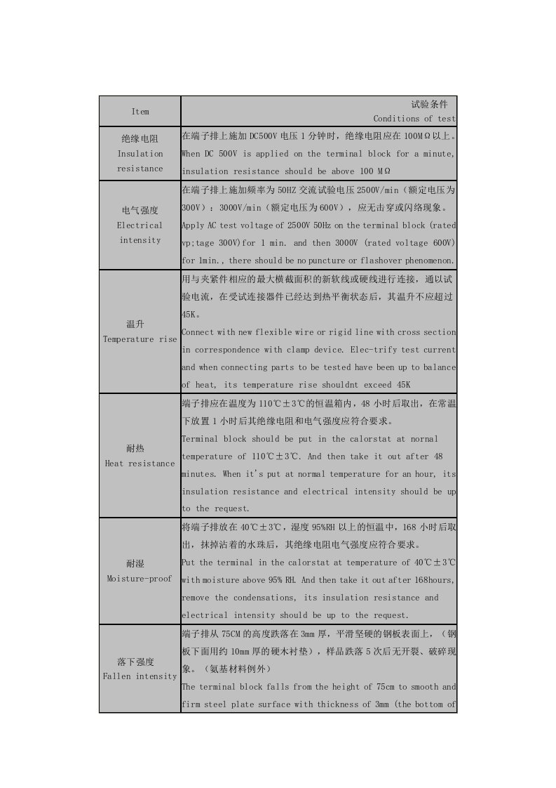 接插件端子实验方法