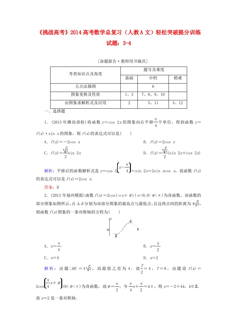 2014高考数学总复习