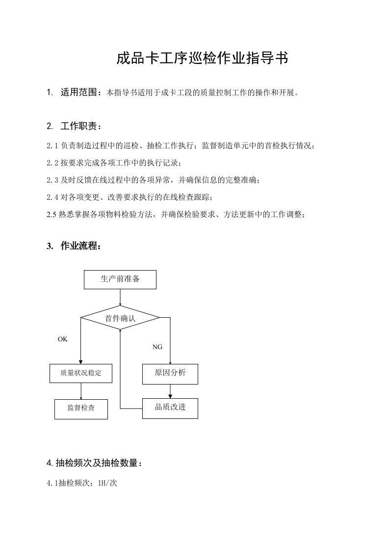 成品卡巡检作业指导书