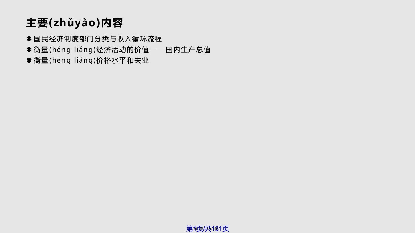 武汉大学金融专业宏观经济学于振PPT课件