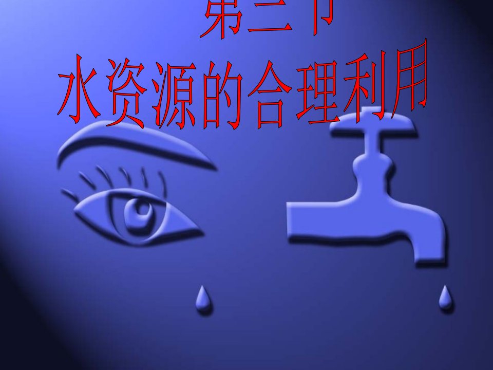 人教版必修一高中地理水资源的合理利用课件