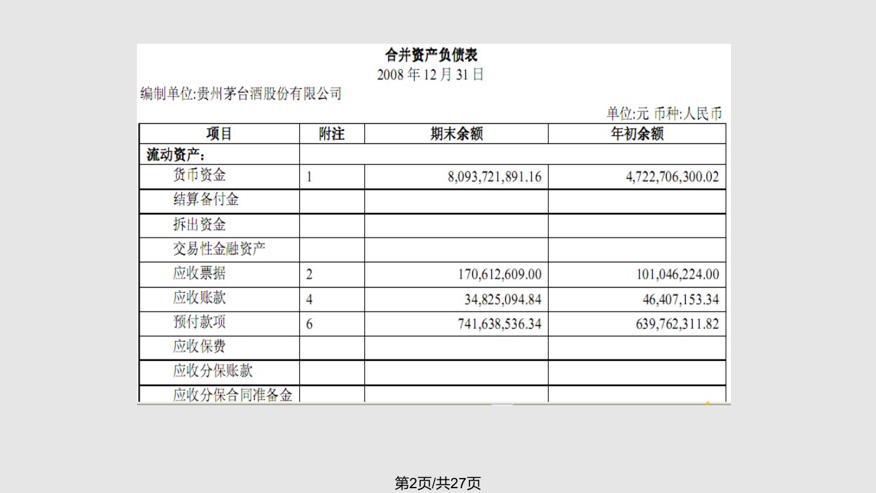 财务模板学习