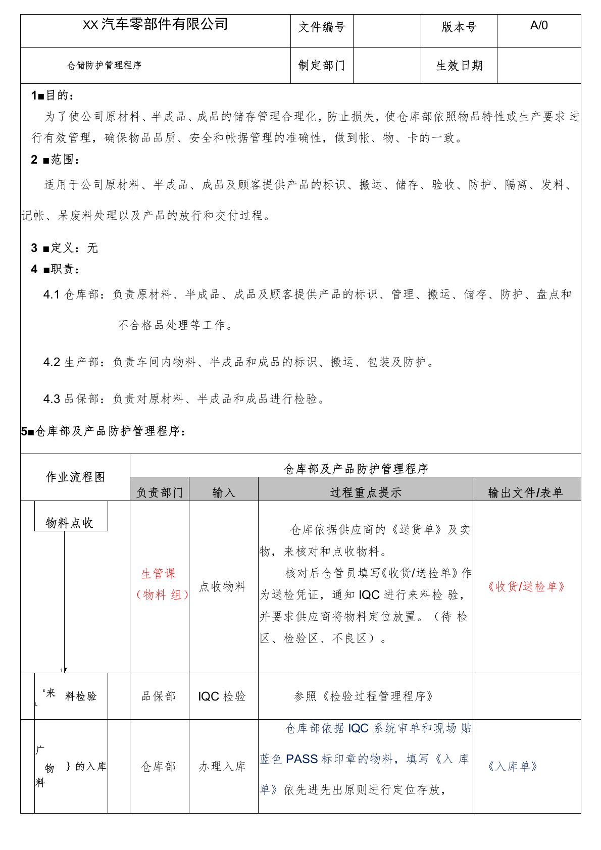 仓储防护管理程序