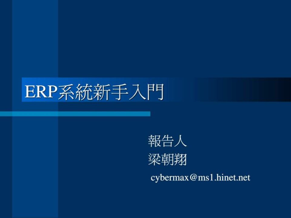 《ERP系统入门》PPT课件