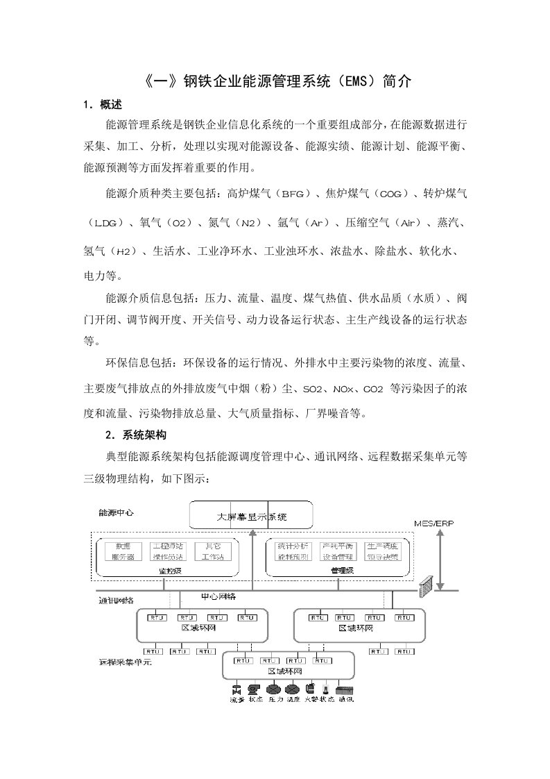 钢铁企业能源管理系统与节能技术汇总