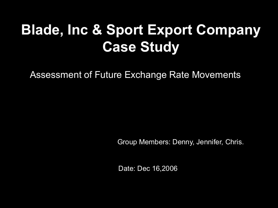 Blade,Inc&amp;SportExportCompanyCaseStudy(ppt15)-经营管理