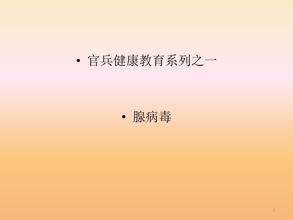 腺病毒ppt课件