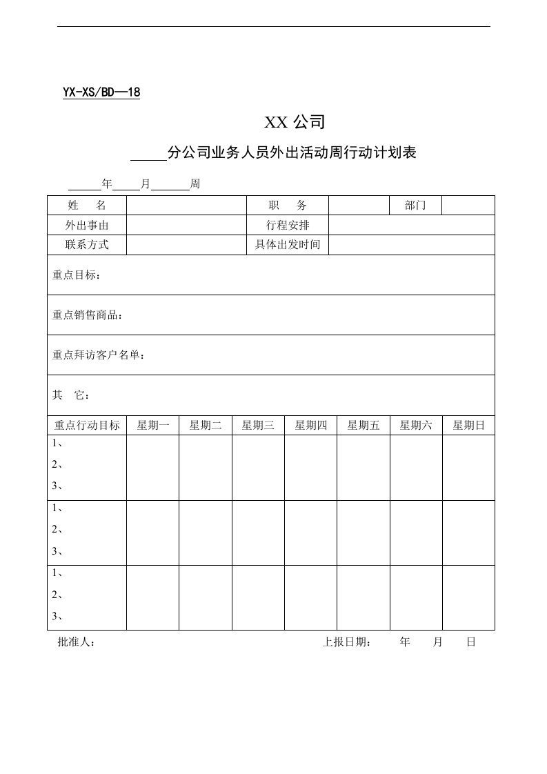 【管理精品】分公司表格