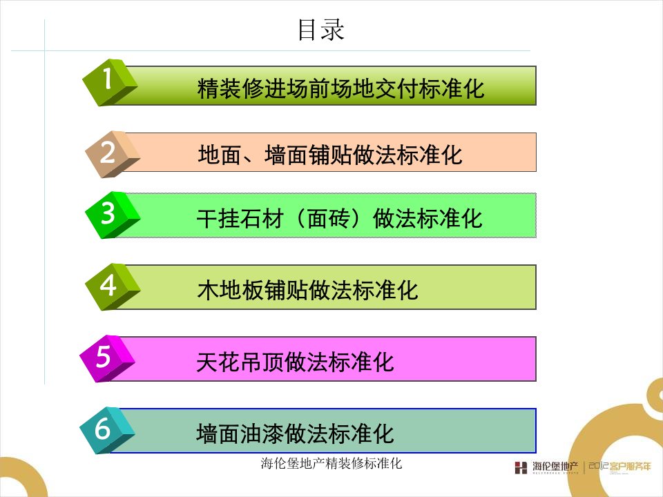 海伦堡地产精装修标准化课件