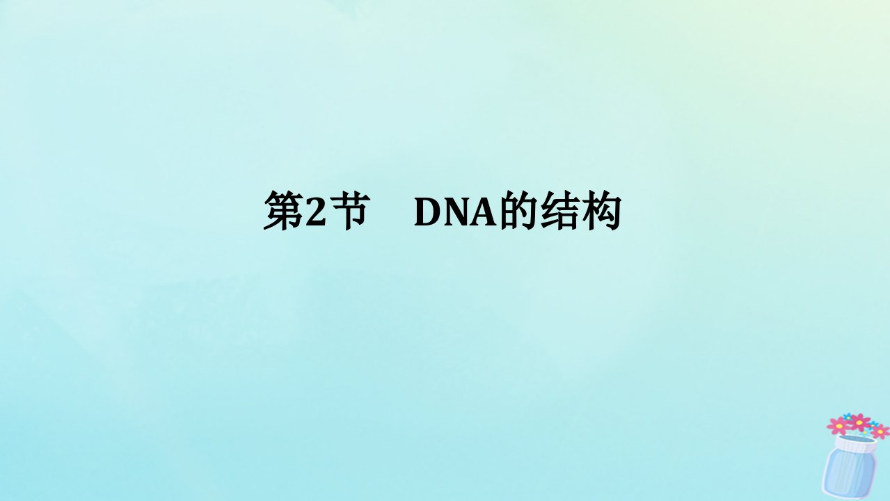 新教材2023版高中生物第3章基因的本质第2节DNA的结构课件新人教版必修2