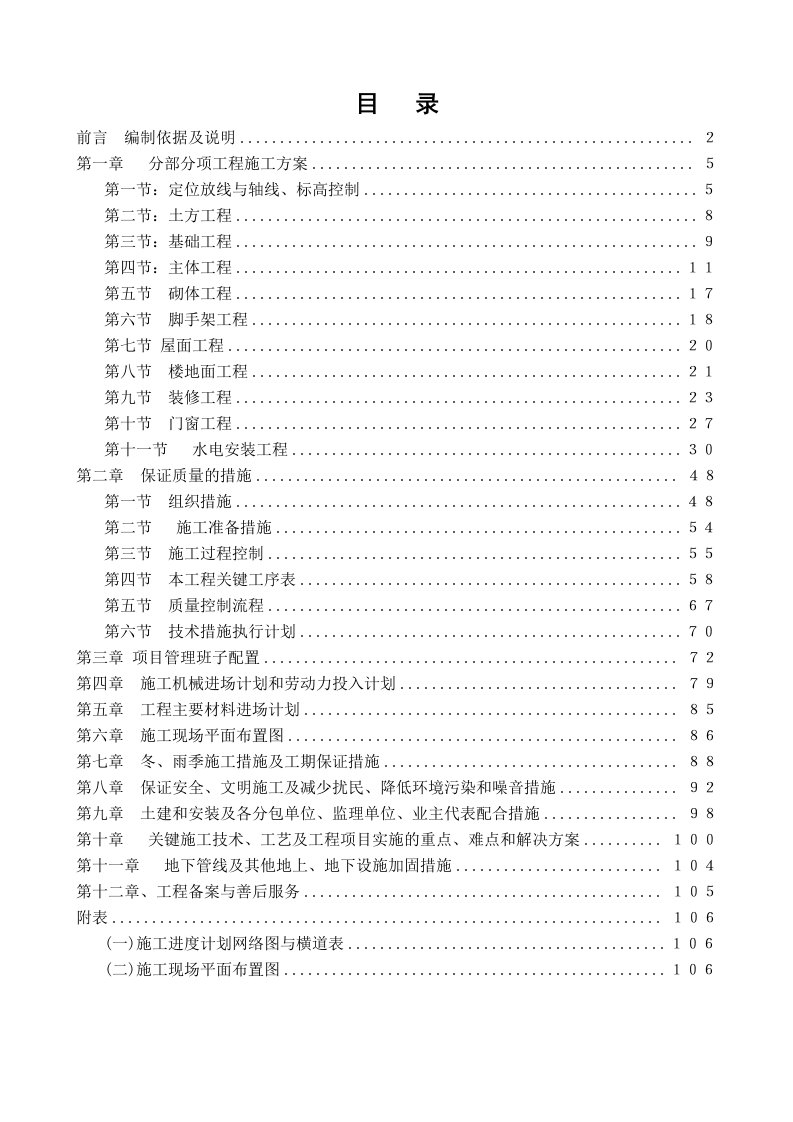 联通公司安置房工程施工方案