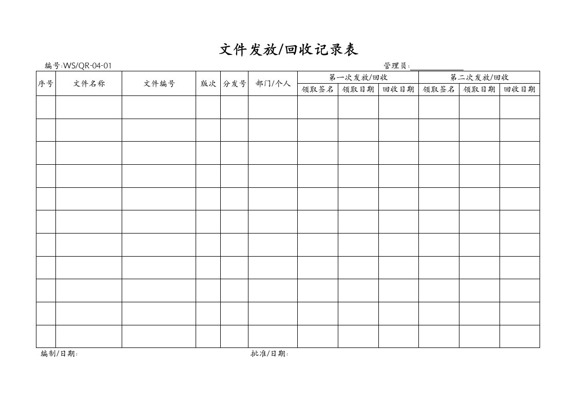 ISO9001表格(全套)