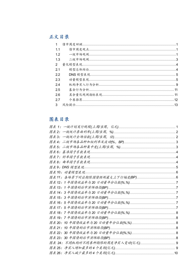 固收量化：机构偏好延续，短端和超长端是否可以参与