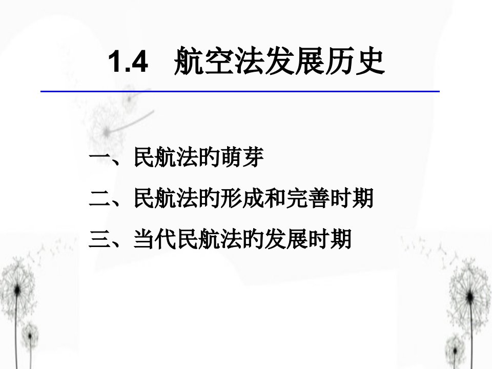 民航法的发展历史公开课一等奖市赛课获奖课件