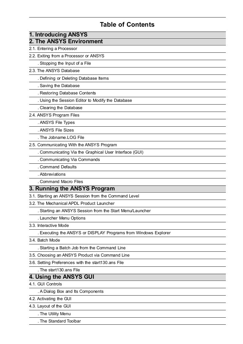 ANSYS13.0官方入门操作指南(英文打印版)