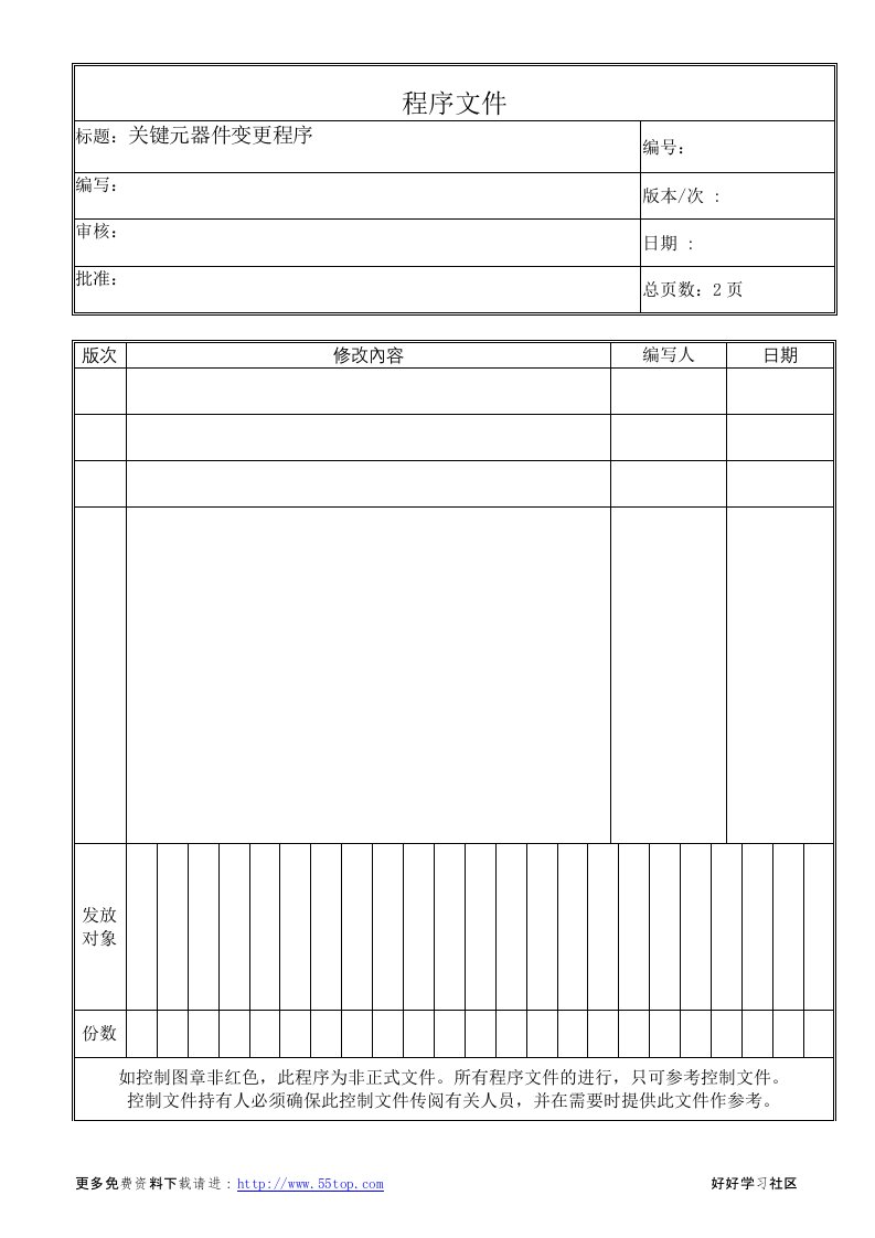 【管理精品】关键元件变更程序