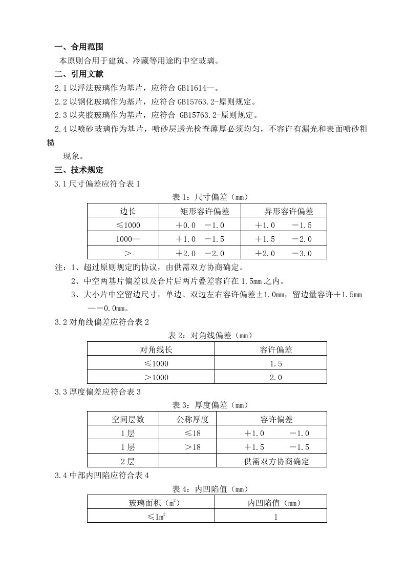 中空玻璃检验试验标准