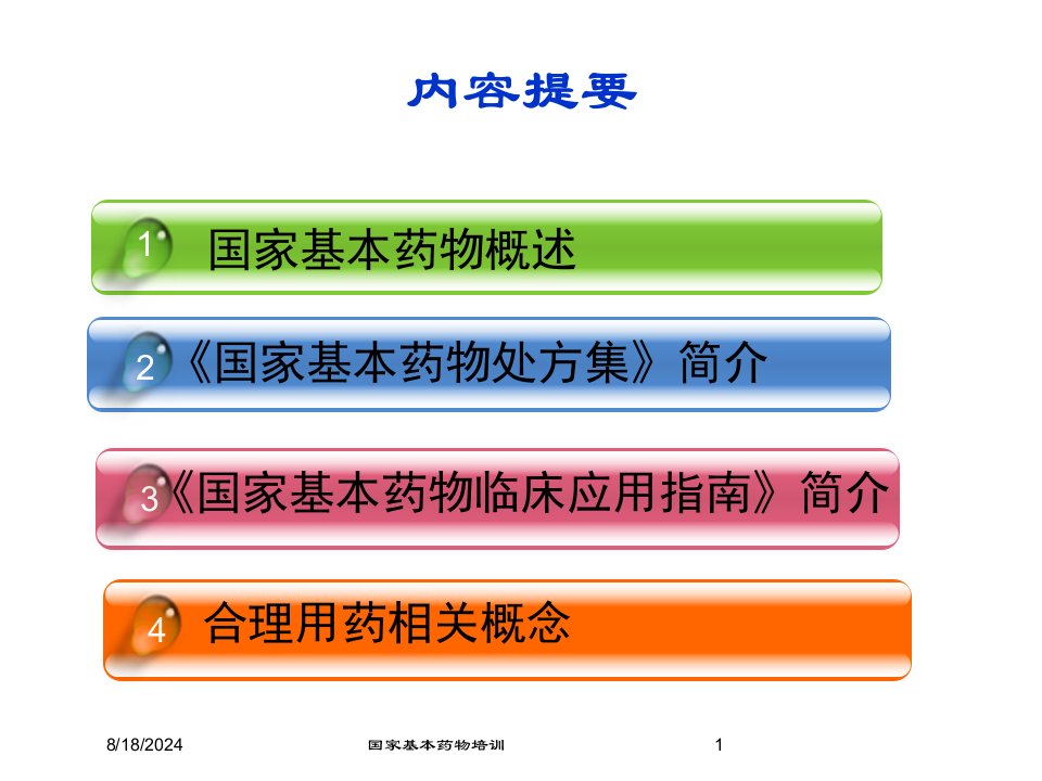 2021年国家基本药物培训