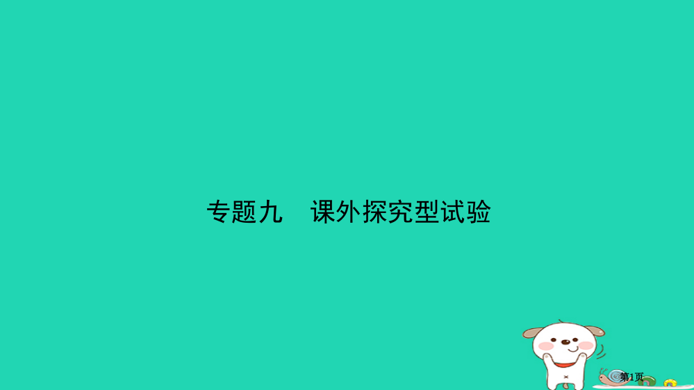 中考物理总复习专题突破九课外探究型实验市赛课公开课一等奖省名师优质课获奖PPT课件