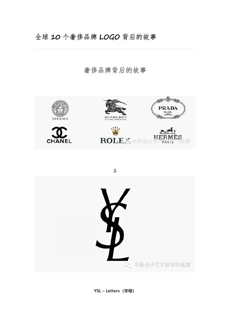 全球10个奢侈品牌LOGO背后的故事