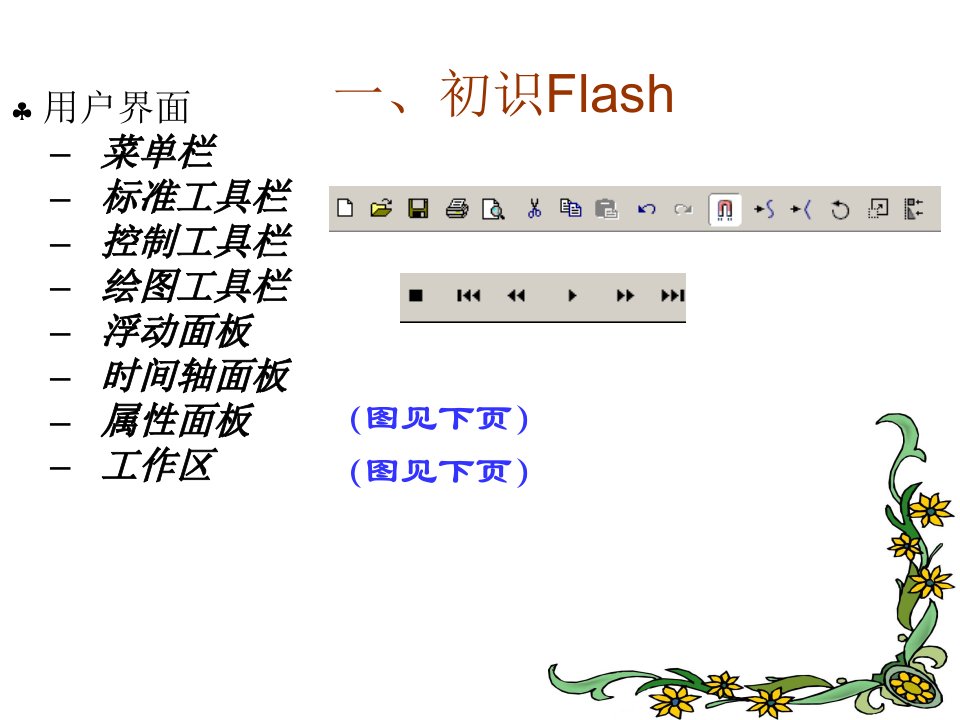 Flash绘图基础元件帧逐帧动画渐变动画造型设计