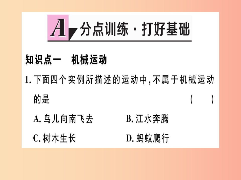 （江西专版）2019年八年级物理上册