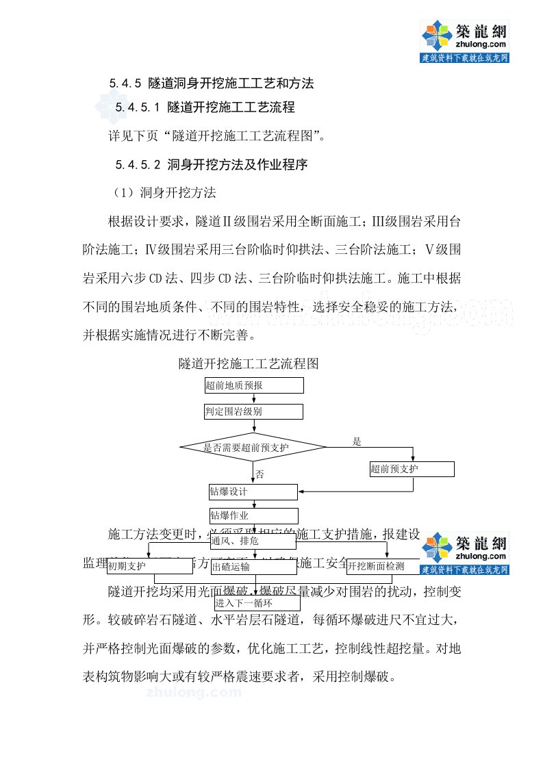 客运专线隧道洞身开挖施工方案（中铁）