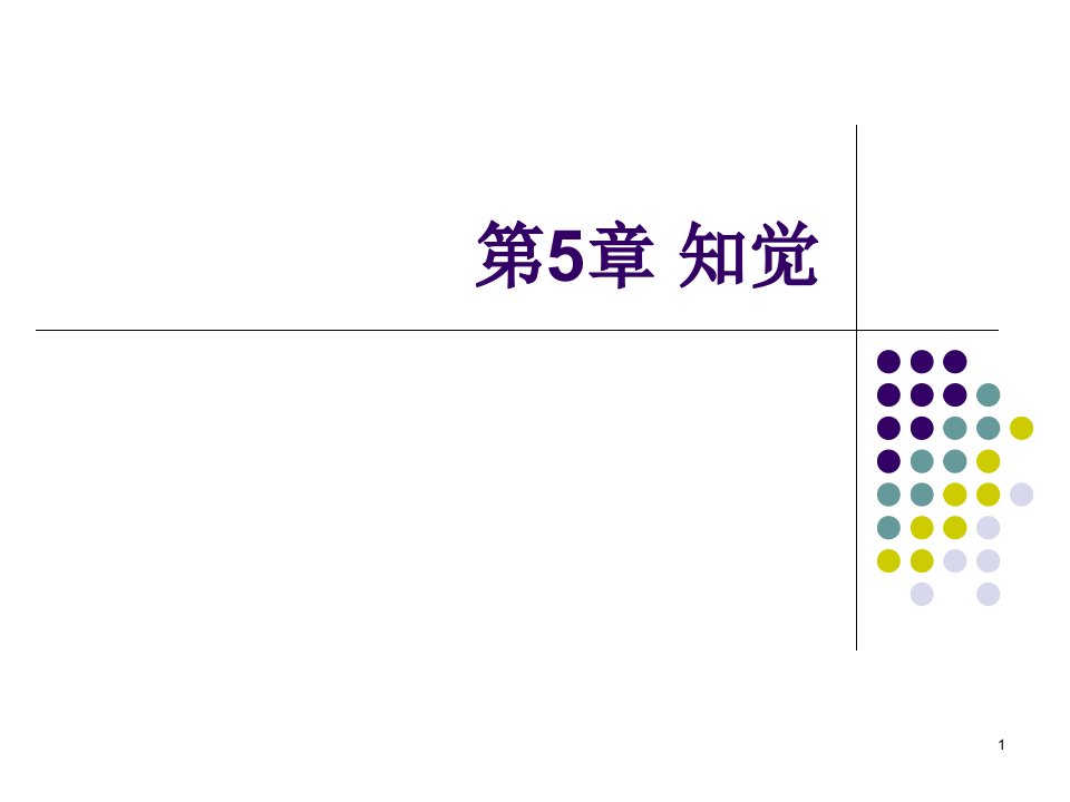 基础心理学知觉PPT课件