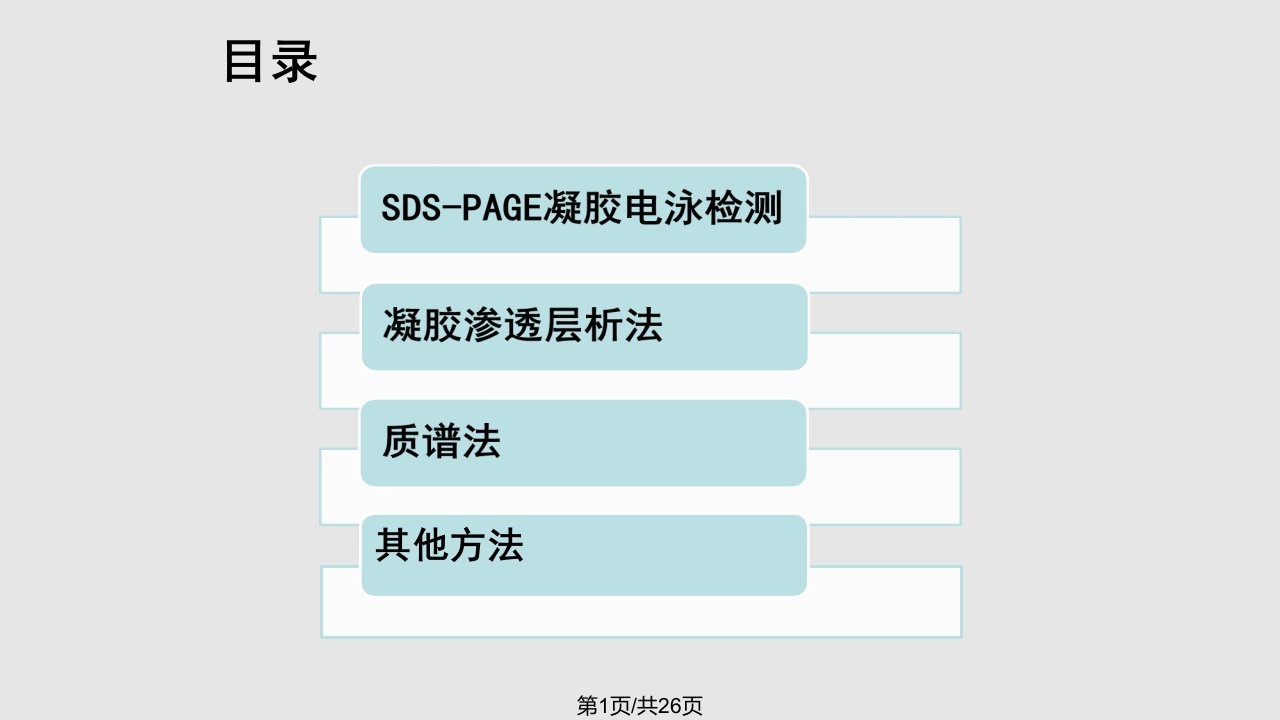 蛋白质分子量测定方法研究进展PPT课件