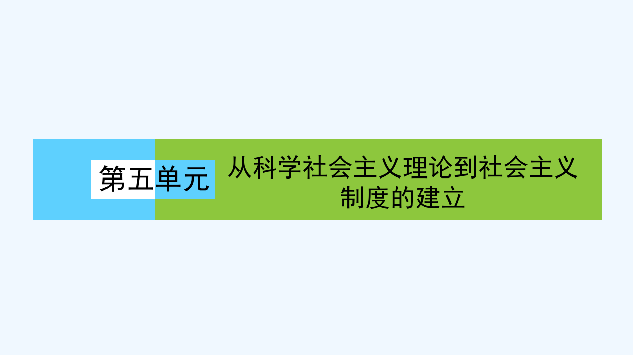 人教高中历史必修一《第五单元