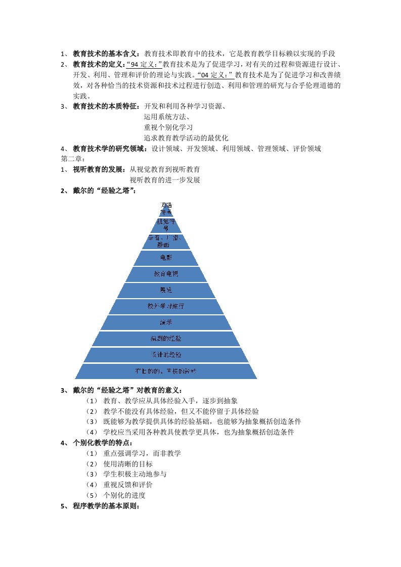 教育技术学总复习资料