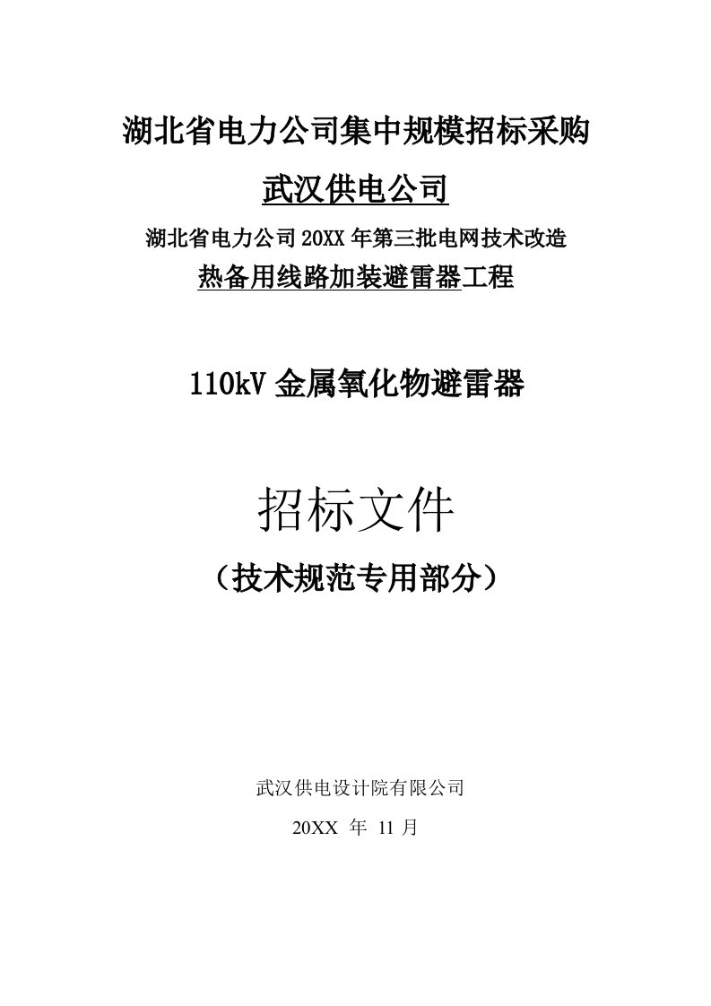 招标投标-湖北省电力公司集中规模招标采购