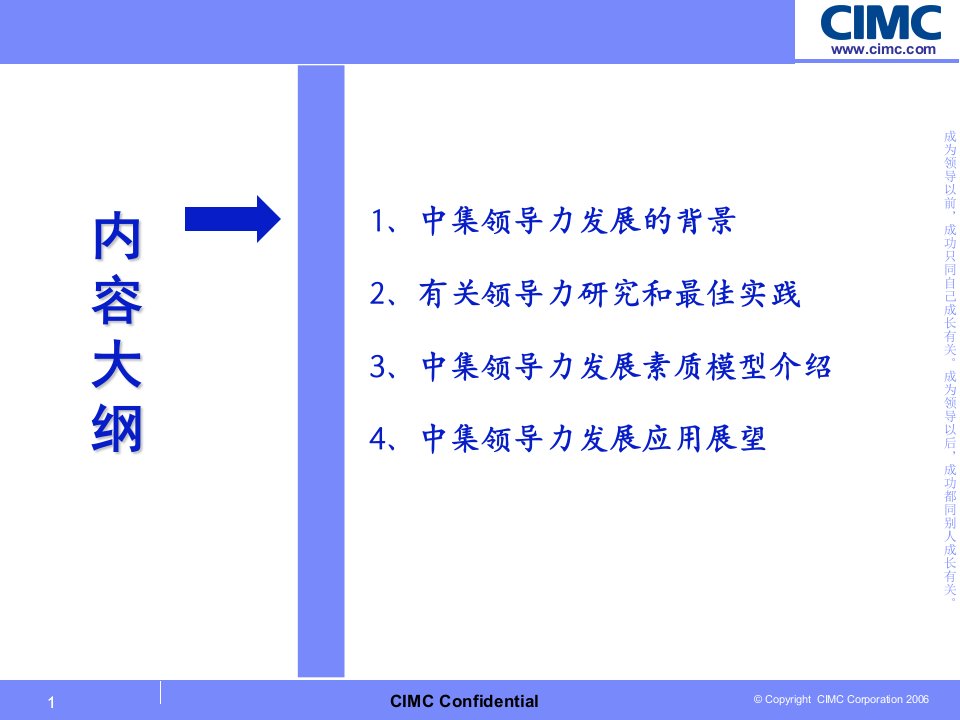 中集集团领导力发展素质模型PPT讲座