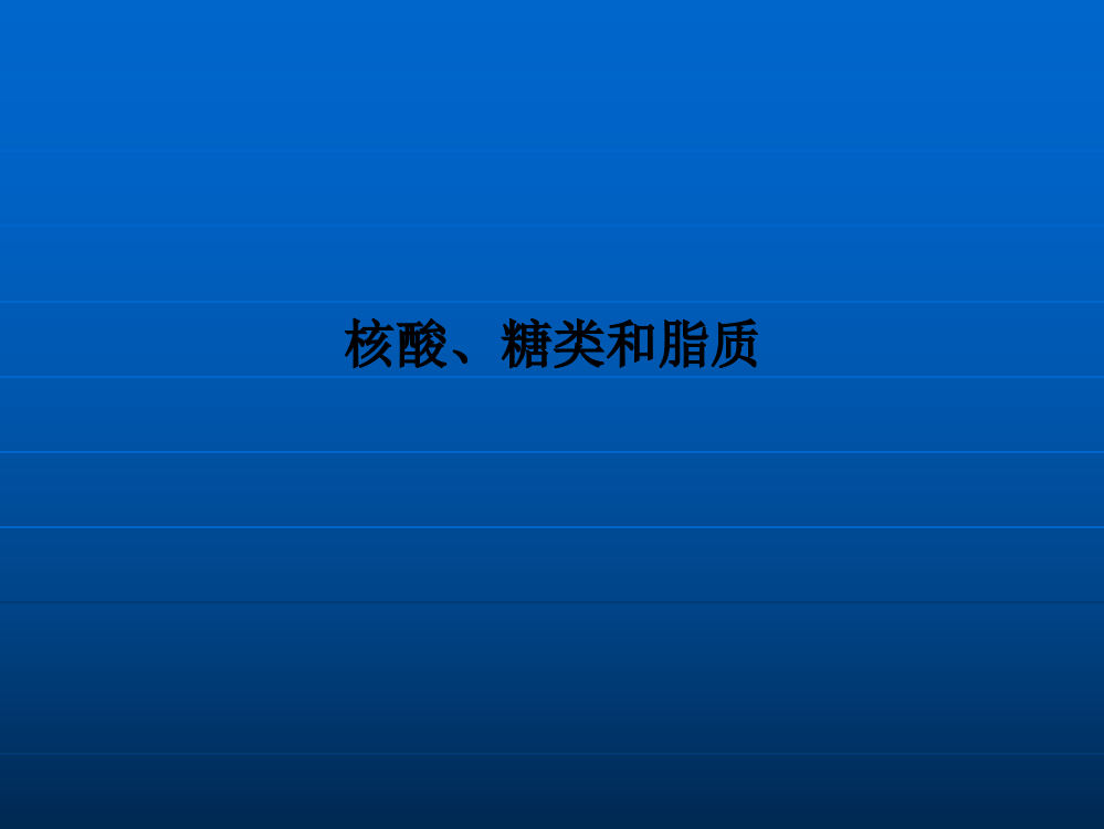 核酸、糖类和脂质PPT课件