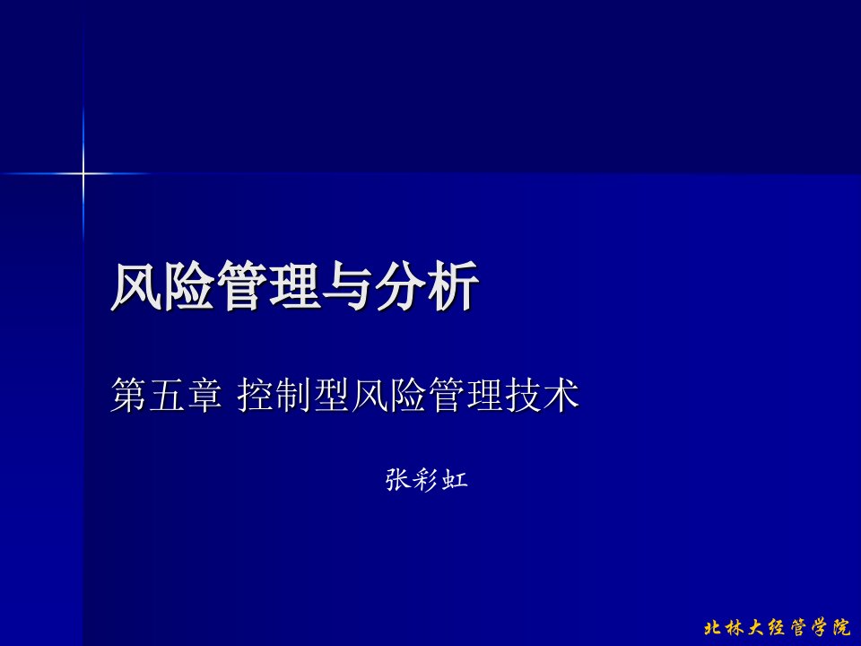 第五章控制型风险管理技术