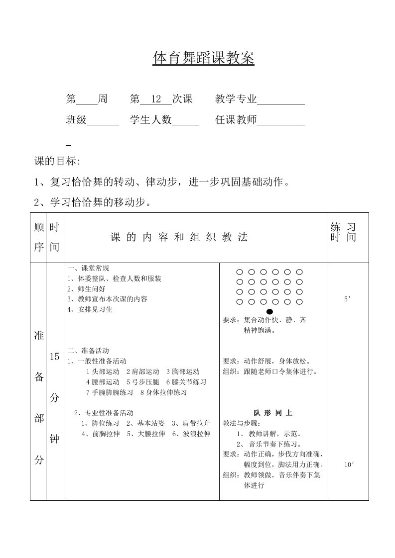 课的目标