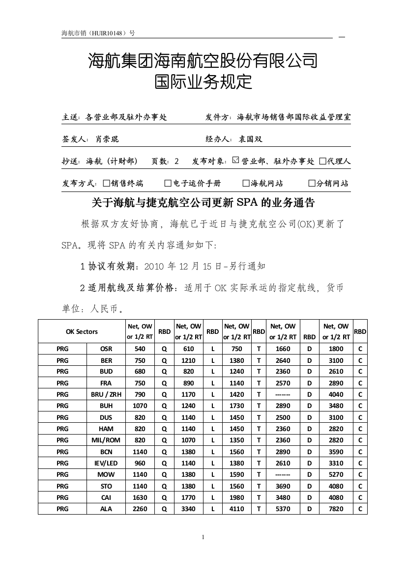 海航集团海南航空股份有限公司